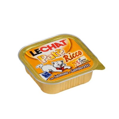 Lechat Pate with Salmon and Shrimp Wet Cat Food 100 gm (Pack of 2)
